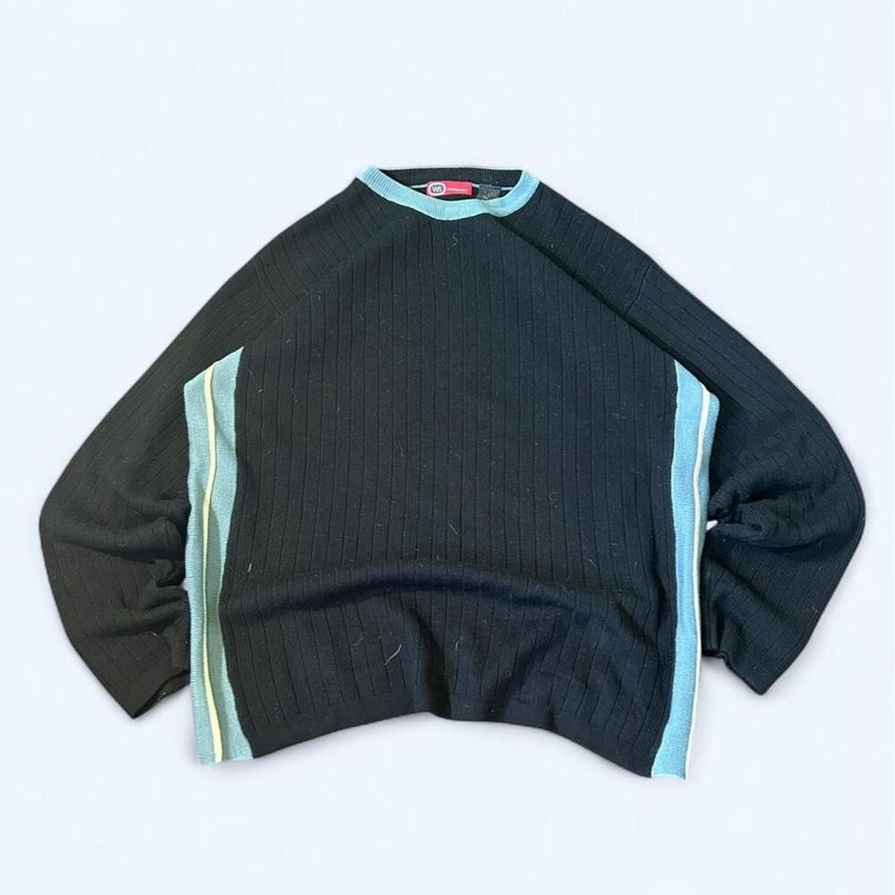 Insane y2k baggy oversized fit striped graphic sweatshirt